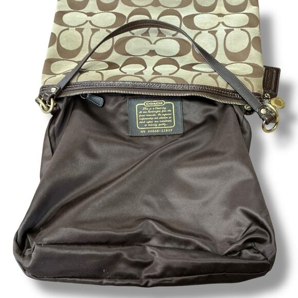 Coach Tan and Brown Crossbody Bag with Signature Style - Picture 6 of 7